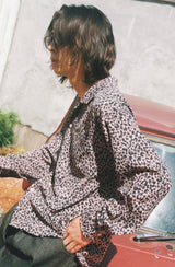 Leopard Open Collar Shirt