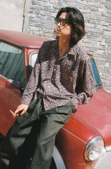 Leopard Open Collar Shirt