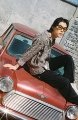 Leopard Open Collar Shirt