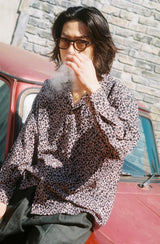 Leopard Open Collar Shirt