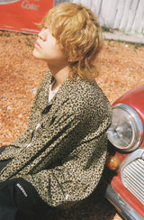 Leopard Open Collar Shirt