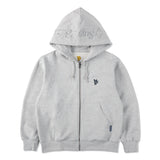 MSB徽標繡花拉鍊連帽衫