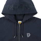 MSB徽標繡花拉鍊連帽衫