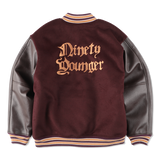 9090×younger song Old English Stadium Jacket