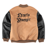 9090×younger song Old English Stadium Jacket