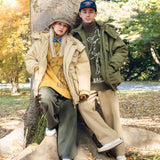 襯墊的軍用連帽夾克