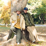 襯墊的軍用連帽夾克