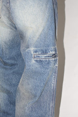 Genzai鏈寬鬆牛仔褲