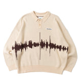 Radio wave knit polo