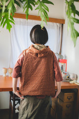 CHECK COLOR ANORAK VEST