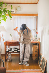 CHECK COLOR ANORAK VEST