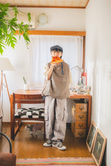 CHECK COLOR ANORAK VEST