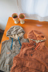 CHECK COLOR ANORAK VEST