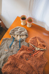 CHECK COLOR ANORAK VEST