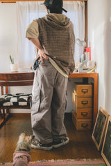 CHECK COLOR ANORAK VEST