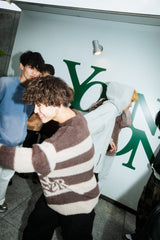 9090 X年輕歌曲Stripe船員頸編織