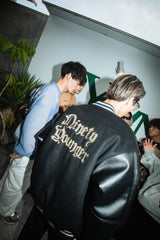 9090×younger song Old English Stadium Jacket