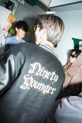 9090×younger song Old English Stadium Jacket