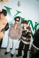 9090 x年輕歌曲化學拉鍊連帽衫