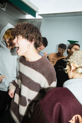 9090 X年輕歌曲Stripe船員頸編織