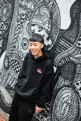 9090 x年輕歌曲國王徽標連帽衫