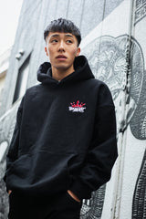 9090 x年輕歌曲國王徽標連帽衫