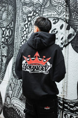 9090 x年輕歌曲國王徽標連帽衫