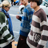 9090 X年輕歌曲Stripe船員頸編織