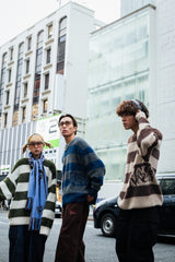 9090 X年輕歌曲Stripe船員頸編織