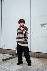 9090 X年輕歌曲Stripe船員頸編織