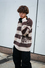 9090 X年輕歌曲Stripe船員頸編織