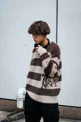 9090 X年輕歌曲Stripe船員頸編織