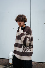 9090 X年輕歌曲Stripe船員頸編織