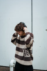 9090 X年輕歌曲Stripe船員頸編織