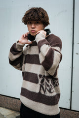 9090 X年輕歌曲Stripe船員頸編織