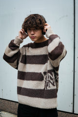 9090 X年輕歌曲Stripe船員頸編織