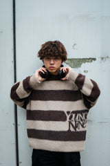 9090 X年輕歌曲Stripe船員頸編織