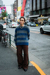 9090 X年輕歌曲Stripe船員頸編織