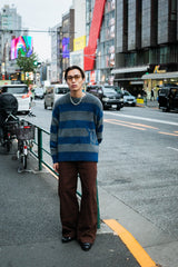 9090 X年輕歌曲Stripe船員頸編織