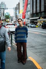 9090 X年輕歌曲Stripe船員頸編織