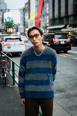 9090 X年輕歌曲Stripe船員頸編織