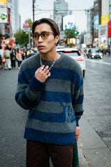 9090 X年輕歌曲Stripe船員頸編織