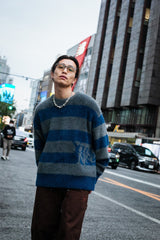 9090 X年輕歌曲Stripe船員頸編織