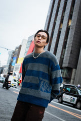 9090 X年輕歌曲Stripe船員頸編織