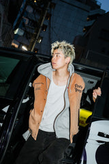 9090×younger song Old English Stadium Jacket