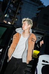 9090×younger song Old English Stadium Jacket