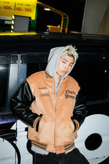 9090×younger song Old English Stadium Jacket