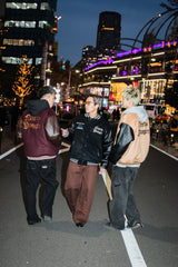 9090×younger song Old English Stadium Jacket