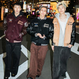 9090×younger song Old English Stadium Jacket