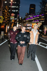 9090×younger song Old English Stadium Jacket